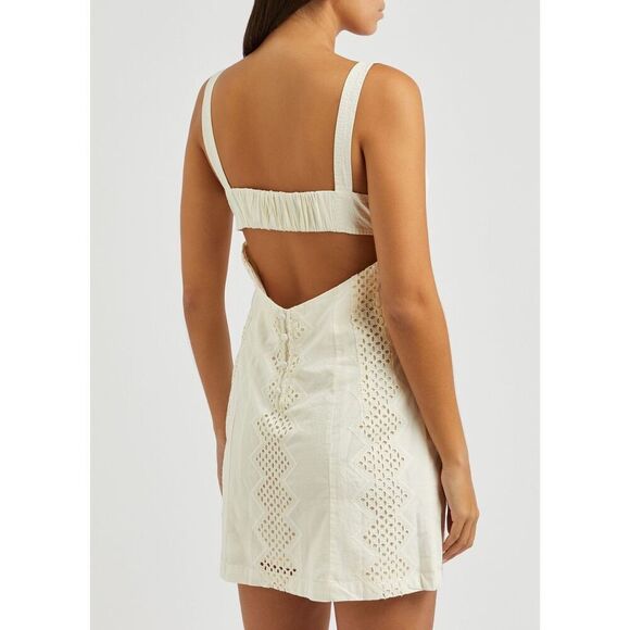 ✨FREE PEOPLE Vanda Cotton Mini Sz Medium Dress✨ - Picture 3 of 13